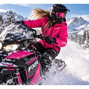 FXR Women's Vertical Pro Snowmobile Jacket & Liner Size 8 Pink ACMT 20K 2 in 1